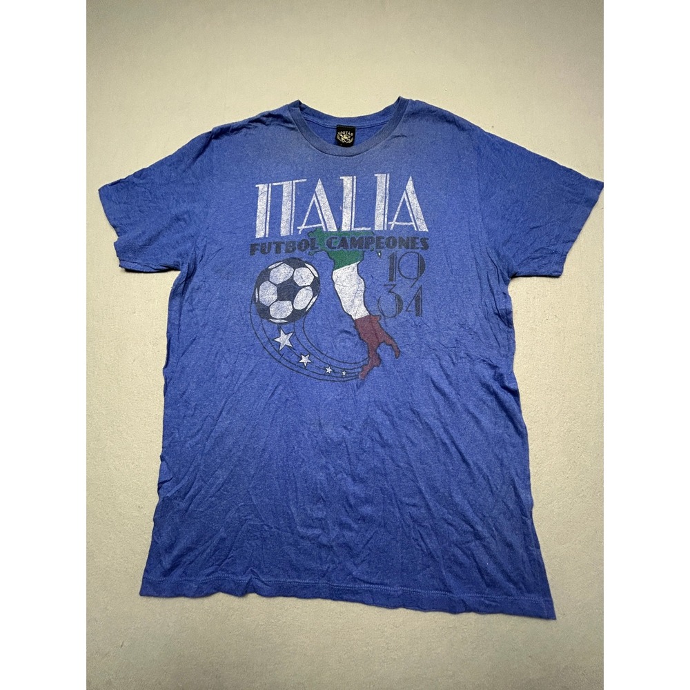 Fifth Sun Unitas Italia Futbol Campeones 1934 Cotton Poly Blue Large Mens